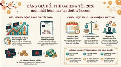 Bảng giá đổi thẻ garena Tết 2026 mới nhất hôm nay tại doithe6s.com