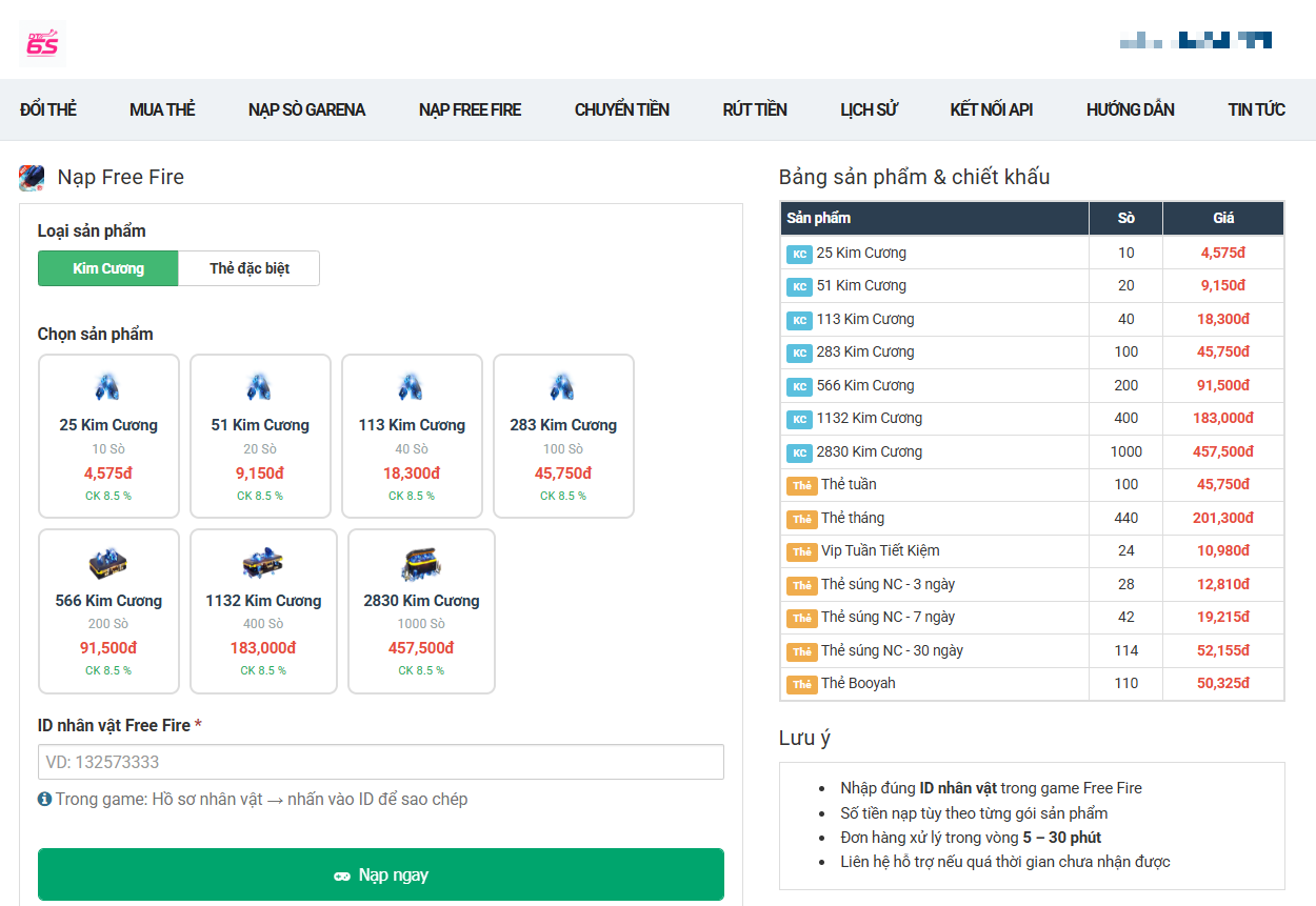 Nạp KC FF Bằng Thẻ Viettel Và Tiền Điện Thoại Nhanh, An Toàn - Ảnh 5