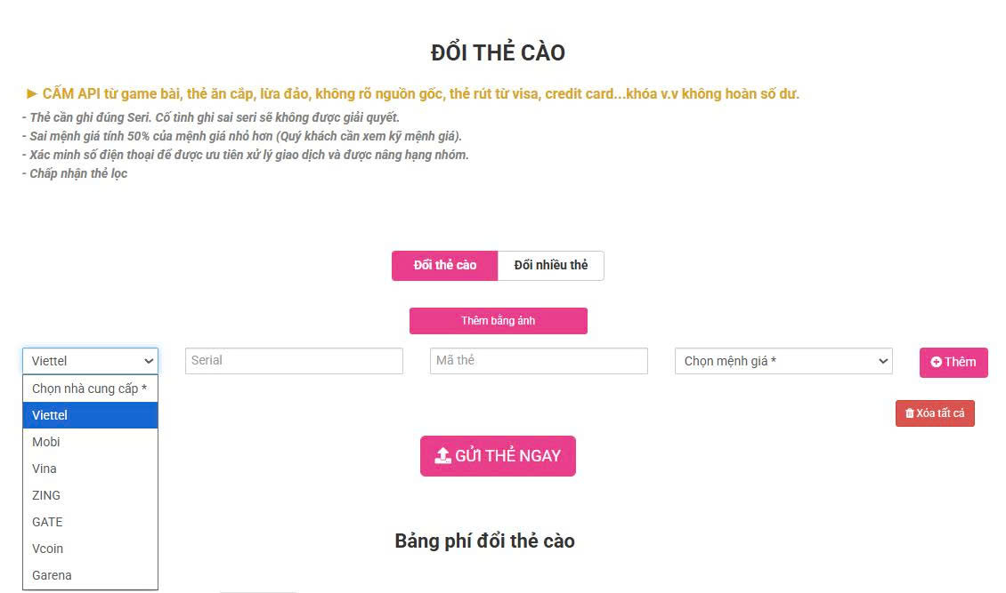 Hướng dẫn cách đổi thẻ cào thành tiền mặt tại doithe6s.com - Ảnh 4