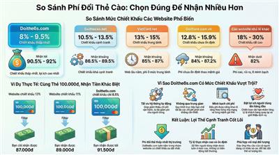 Tại sao nên chọn đổi thẻ cào thành tiền mặt tại doithe6s.com thay vì website khác? - Hướng dẫn chi tiết và so sánh
