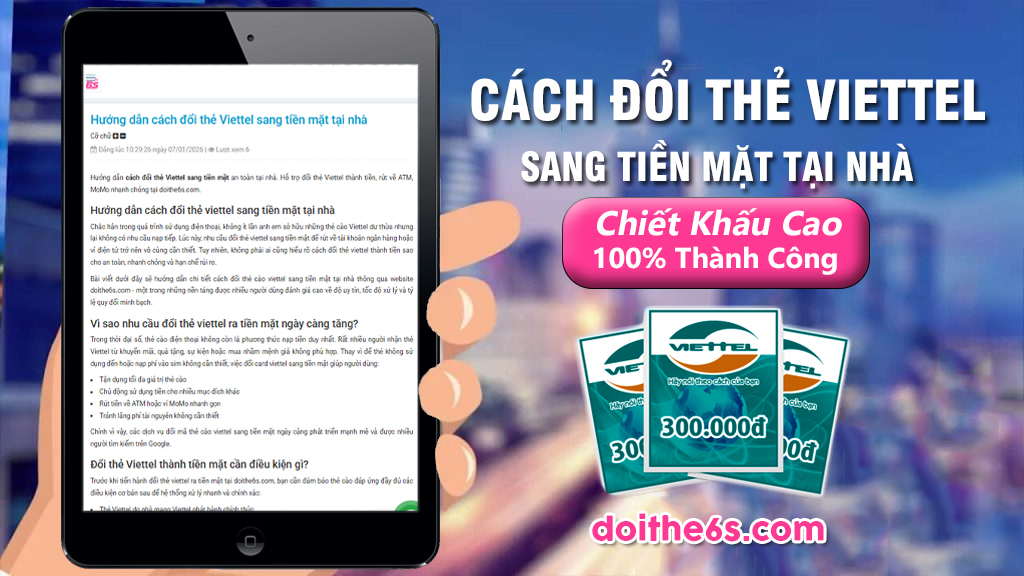 Hướng dẫn cách đổi thẻ Viettel sang tiền mặt tại nhà - Ảnh 2